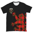Adair Tartan Clan Crest Lion & Thistle T-Shirt K6