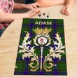 Adam Clan Name Crest Tartan Thistle Scotland Jigsaw Puzzle K32