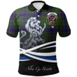 Adam Polo Shirts Tartan Crest Scotland Lion A30