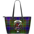 Adam Tartan Clan Badge Leather Tote Bag (Large) A9