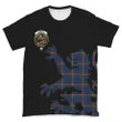 Agnew Modern Tartan Clan Crest Lion & Thistle T-Shirt K6