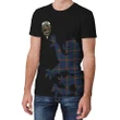 Agnew Modern Tartan Clan Crest Lion & Thistle T-Shirt K6