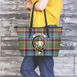 Aikenhead Tartan Clan Badge Leather Tote Bag (Large) A9