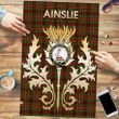 Ainslie Clan Name Crest Tartan Thistle Scotland Jigsaw Puzzle K32