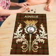 Ainslie Clan Name Crest Tartan Thistle Scotland Jigsaw Puzzle K32