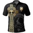 Ainslie Polo Shirt Celtic Tree Of Life Clan Unisex Black A91