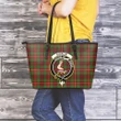 Ainslie Tartan Clan Badge Leather Tote Bag (Large) A9