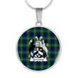 Alexander Tartan Crest Circle Necklace HJ4