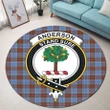 Anderson Modern Clan Crest Tartan Round Rug K32