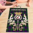 Armstrong Modern Clan Name Crest Tartan Thistle Scotland Jigsaw Puzzle K32