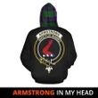 Armstrong Modern In My Head Hoodie Tartan Scotland K32