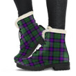 Armstrong Modern Tartan Faux Fur Leather Boots A9