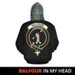 Balfour Blue In My Head Hoodie Tartan Scotland K32