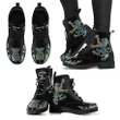 Balfour Blue Tartan Leather Boots Lion And Thistle TH8