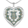 Balfour Blue Tartan Luxury Necklace Luckenbooth Thistle TH8