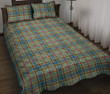 Balfour Blue Tartan Quilt Bed Set K7