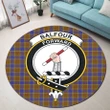 Balfour Modern Clan Crest Tartan Round Rug K32