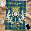 Barclay Hunting Ancient Clan Name Crest Tartan Thistle Scotland Jigsaw Puzzle K32