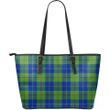 Barclay Hunting Ancient Tartan Leather Tote Bag (Large) A9