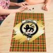 Baxter Clan Crest Tartan Jigsaw Puzzle Gold K32