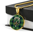 Blackadder Tartan Crest Circle Necklace HJ4
