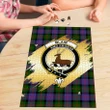 Blair Modern Clan Crest Tartan Jigsaw Puzzle Gold K32