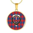 Blane Tartan Crest Circle Necklace HJ4