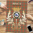 Bruce Ancient Clan Name Crest Tartan Thistle Scotland Jigsaw Puzzle K32