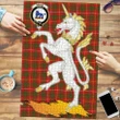 Bruce Modern Clan Crest Tartan Unicorn Scotland Jigsaw Puzzle K32