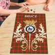 Bruce Modern Clan Name Crest Tartan Thistle Scotland Jigsaw Puzzle K32
