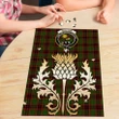 Buchan Modern Clan Crest Tartan Thistle Gold Jigsaw Puzzle K32