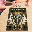 Buchanan Hunting Clan Name Crest Tartan Thistle Scotland Jigsaw Puzzle K32