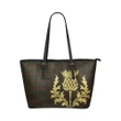Cairns Tartan - Thistle Royal Leather Tote Bag HJ4