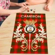 Cameron Modern Clan Name Crest Tartan Thistle Scotland Jigsaw Puzzle K32