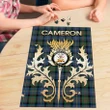 Cameron of Erracht Ancient Clan Name Crest Tartan Thistle Scotland Jigsaw Puzzle K32