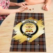 Cameron of Erracht Weathered Clan Crest Tartan Jigsaw Puzzle Gold K32