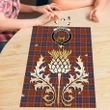 Cameron of Lochiel Ancient Clan Crest Tartan Thistle Gold Jigsaw Puzzle K32