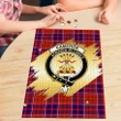 Cameron of Lochiel Modern Clan Crest Tartan Jigsaw Puzzle Gold K32