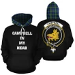 Campbell Argyll Ancient In My Head Hoodie Tartan Scotland K32