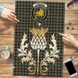 Campbell Argyll Weathered Clan Crest Tartan Thistle Gold Jigsaw Puzzle K32