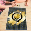 Campbell Faded Clan Crest Tartan Jigsaw Puzzle Gold K32