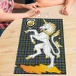 Campbell Faded Clan Crest Tartan Unicorn Scotland Jigsaw Puzzle K32