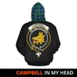 Campbell of Cawdor Ancient In My Head Hoodie Tartan Scotland K32