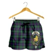 Campbell of Cawdor Modern Crest Tartan Shorts For Women K7