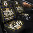 Car Seat Cover Clelland Modern Clan Crest Gold Thistle Courage Symbol K32