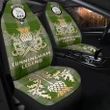 Car Seat Cover Cunningham Dress Green Dancers Clan Crest Gold Thistle Courage Symbol K32