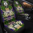 Car Seat Cover Dalrymple Clan Crest Gold Thistle Courage Symbol K32
