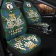 Car Seat Cover Davidson Ancient Clan Crest Gold Thistle Courage Symbol K32