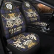 Car Seat Cover Fletcher of Dunans Clan Crest Gold Thistle Courage Symbol K32