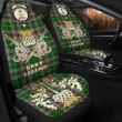 Car Seat Cover Gray Hunting Clan Crest Gold Thistle Courage Symbol K32